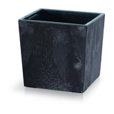 Prosperplast Urbi Square Low Beton Effect Planter 24x24x23.5cm - Anthracite